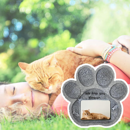 Pet Memorial Stones for Dog or Cats,Loss of Dog Sympathy Gift Indoor Display,Pet Grave Markers Dog Bereavement Gifts Outdoor Tombstone Heart Shaped Carve You Will Forever Be in Our Heart