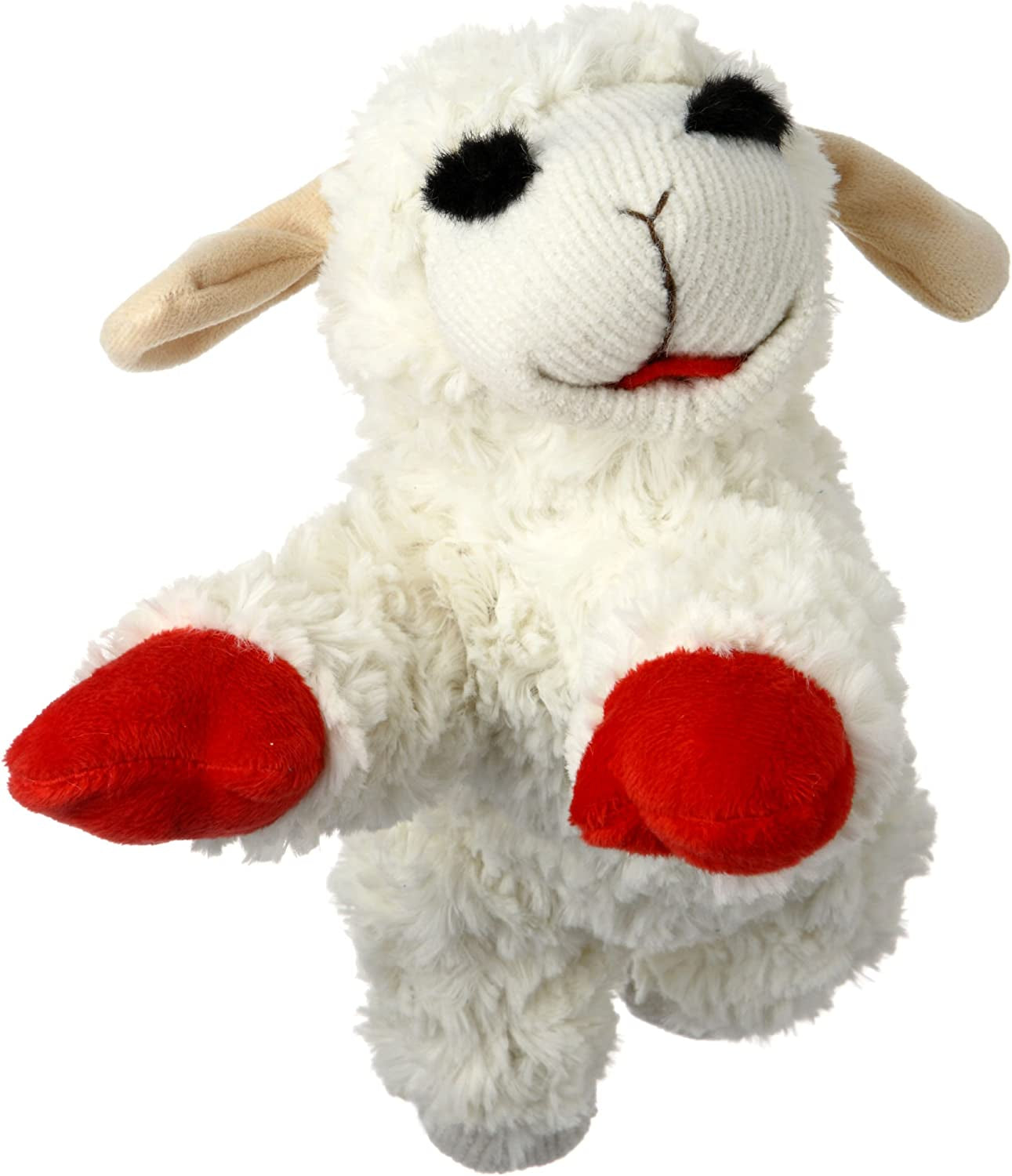 Multipet Rainbow Lamb Chop Plush Dog Toy, Medium, 10.5"