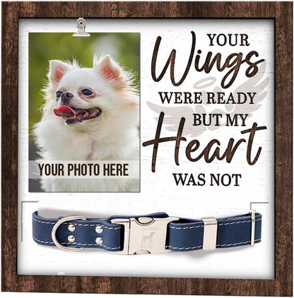 Pawfect House Pet Memorial Picture Frame, Gifts for Losing a Pet, Dog Memorial Gifts for Loss of Dog, Pet Loss Gifts with Collar Frame, 9X9 Inches, Lightweight, Sympathy Gifts for Dog Lovers