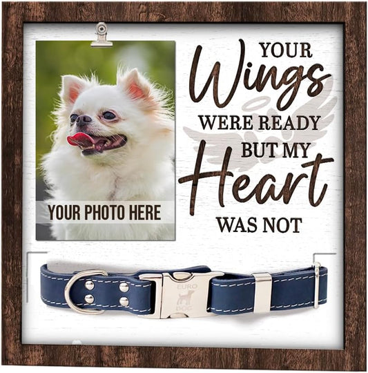 Pawfect House Pet Memorial Picture Frame, Gifts for Losing a Pet, Dog Memorial Gifts for Loss of Dog, Pet Loss Gifts with Collar Frame, 9X9 Inches, Lightweight, Sympathy Gifts for Dog Lovers