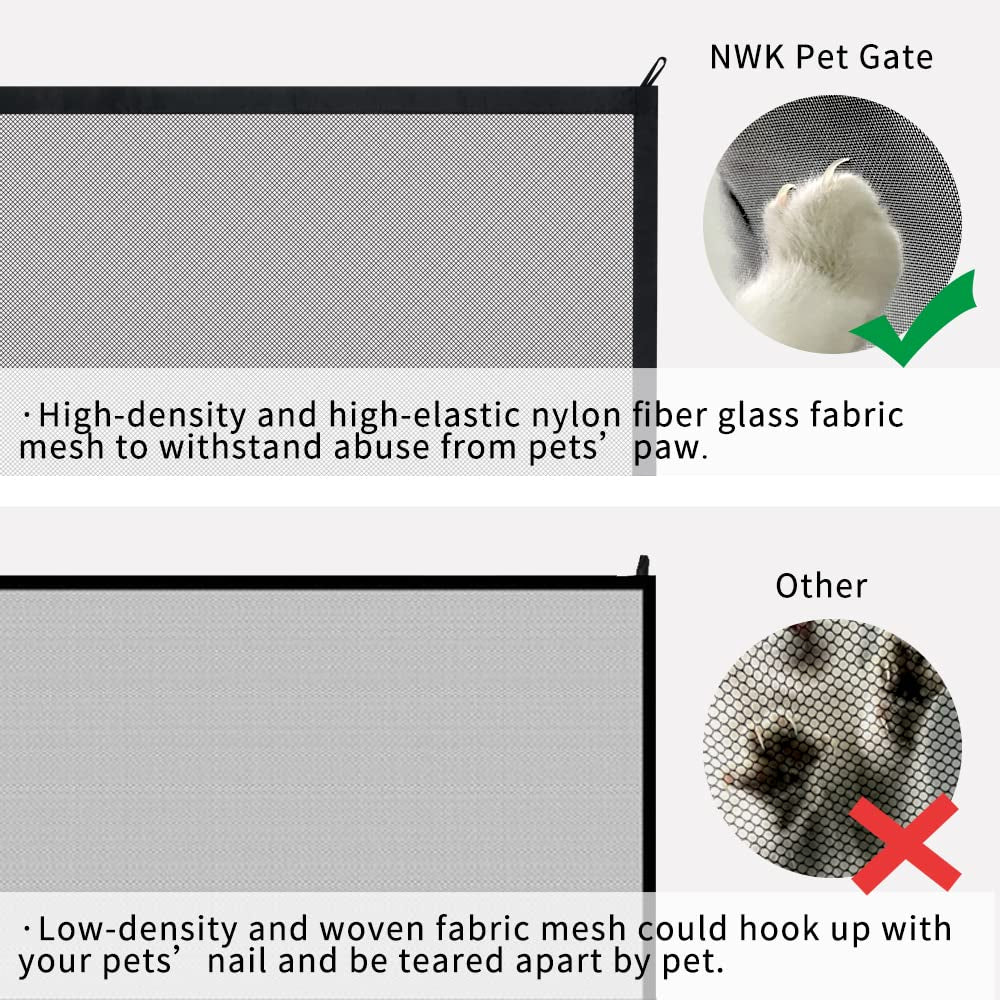 NWK Magic Pet Gate for the House Stairs Providing a Safe Enclosure for Pets to Play and Rest, 6 Loops Design (30'' X 43'')