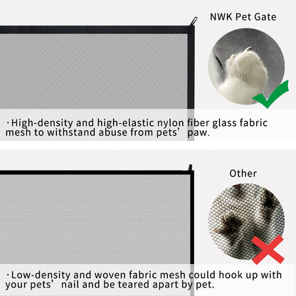 NWK Magic Pet Gate for the House Stairs Providing a Safe Enclosure for Pets to Play and Rest, 6 Loops Design (30'' X 43'')