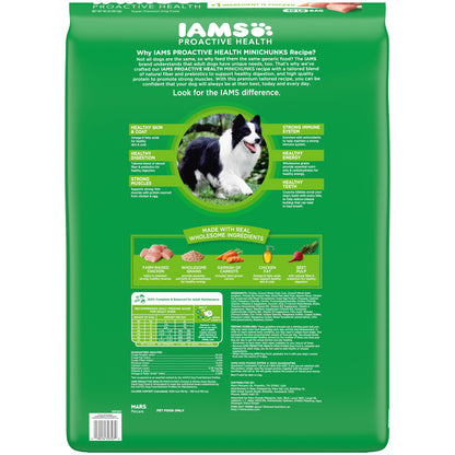 Iams Proactive Health Minichunks Dry Dog Food with Real Chicken and Whole Grains, 40 Lb Bag