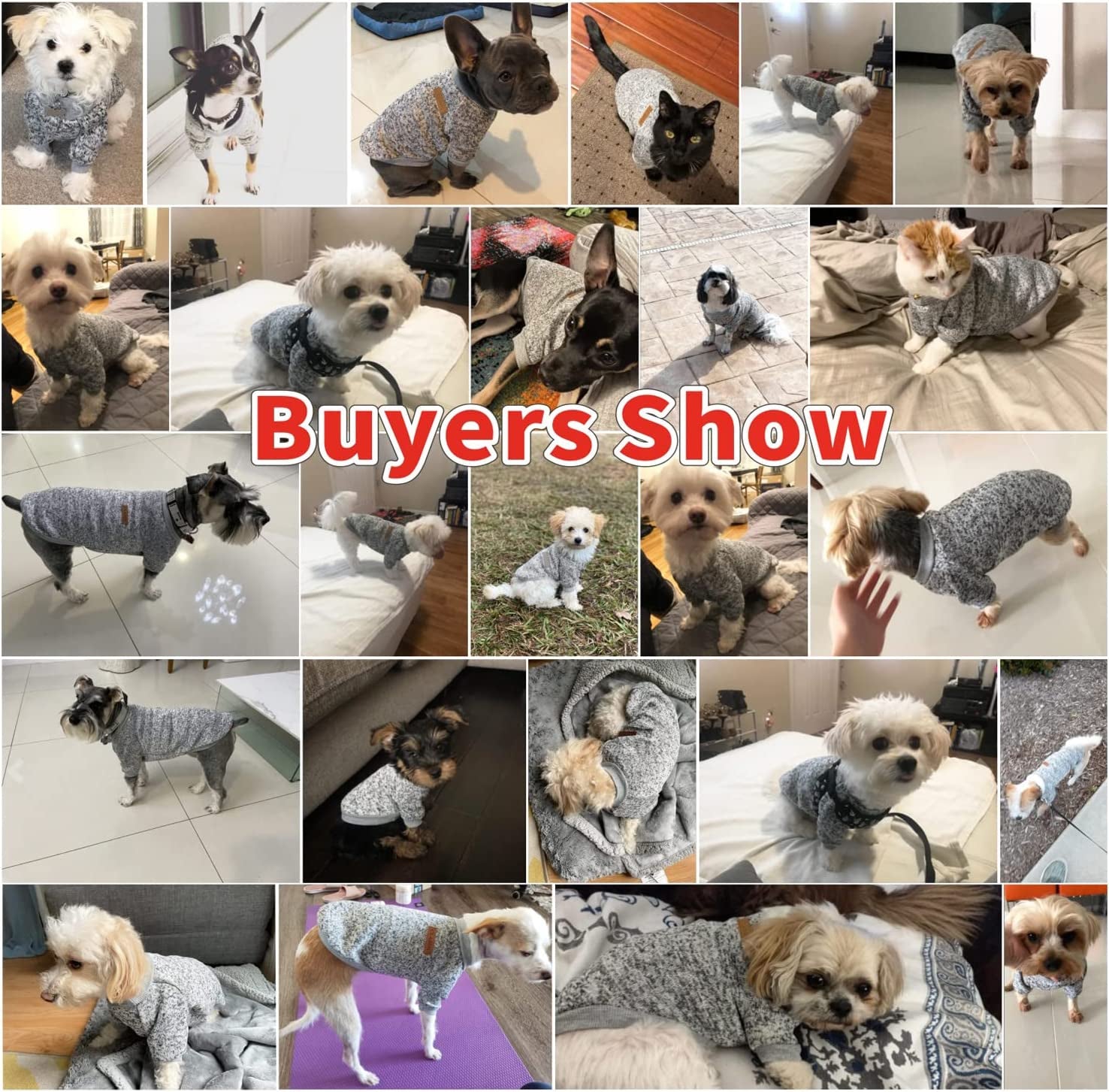 Idepet Pet Dog Classic Knitwear Sweater, Fleece Coat for Small,Medium,Large Dog,Warm Pet Dog Cat Clothes,Soft Puppy Customes (S, Winered)