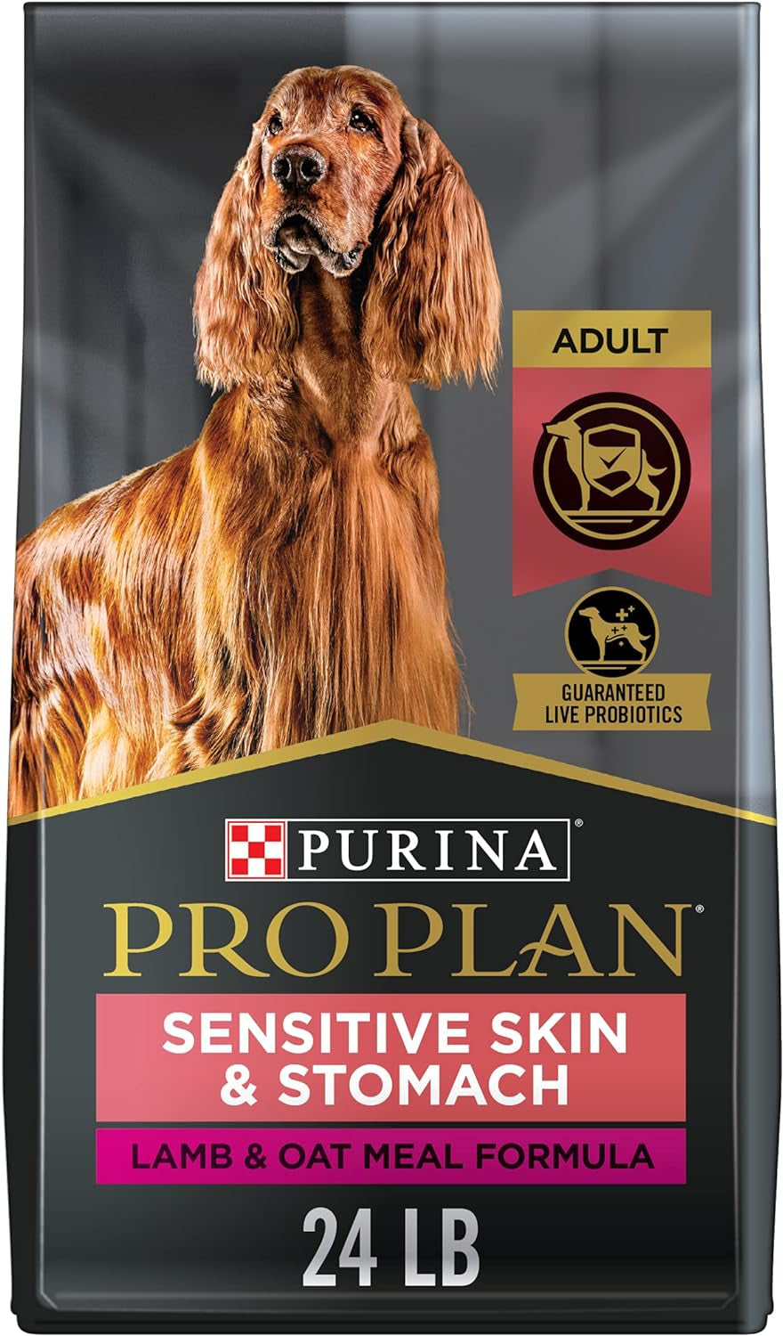 Purina Pro Plan Sensitive Skin and Sensitive Stomach Dog Food Lamb and Oat Meal Formula - 16 Lb. Bag