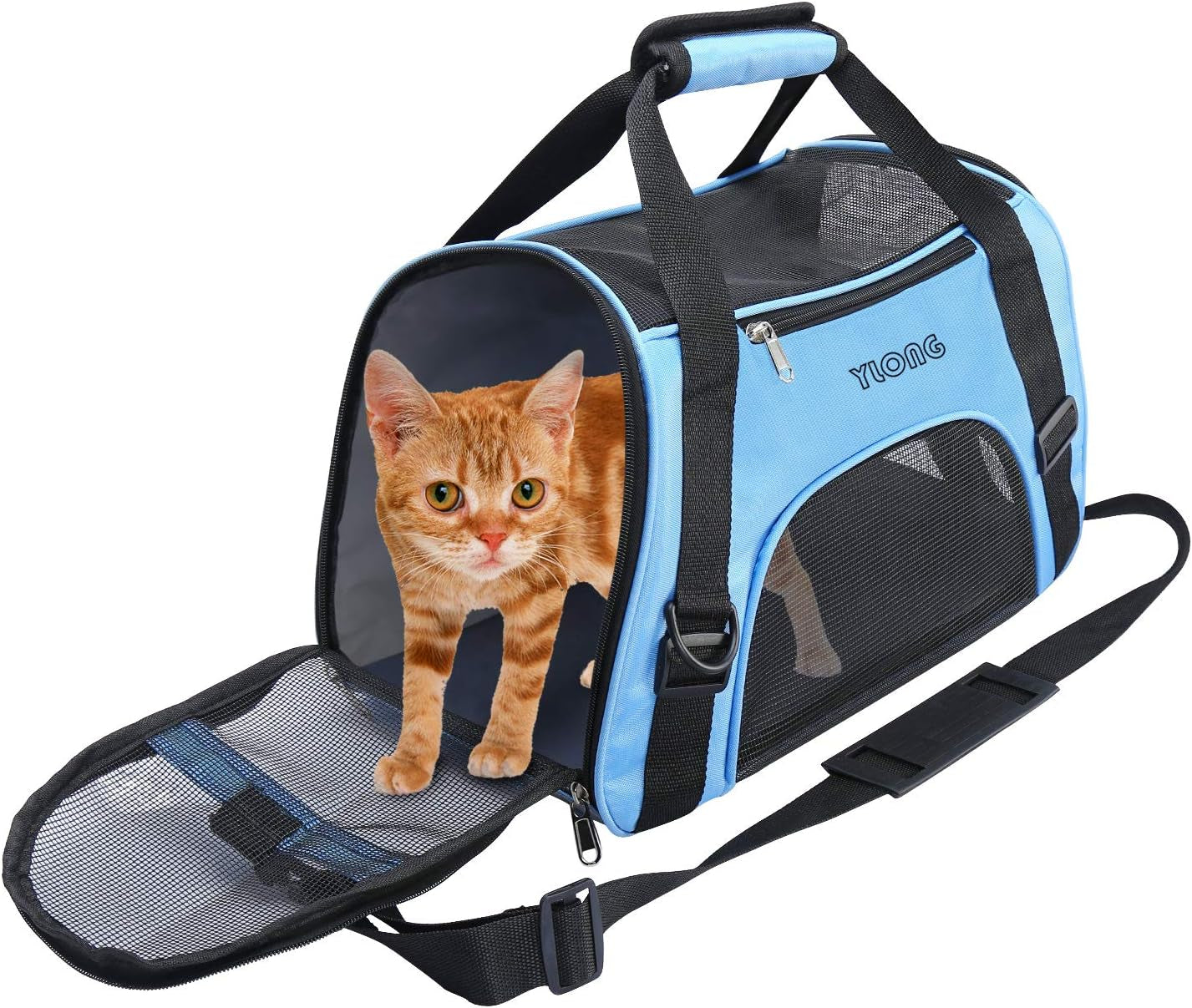 Cat Carrier Airline Approved Pet Carrier,Soft-Sided Pet Travel Carrier for Cats Dogs Puppy Comfort Portable Foldable Pet Bag,Airline Approved