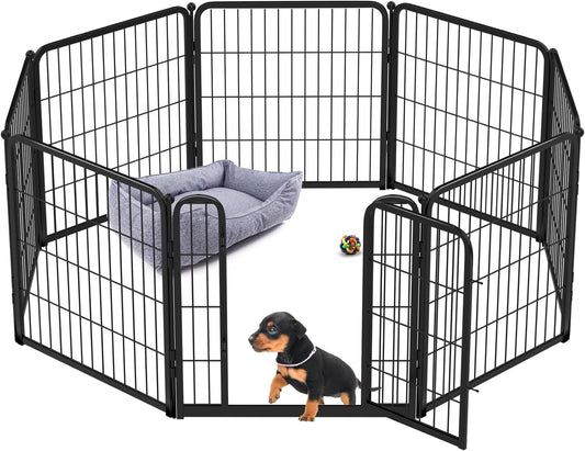 FXW Homeplus Dog Playpen Designed for Indoor Use, 24" Height for Puppy and Small Dogs, Black│Patented