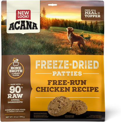 ACANA Freeze Dried Dog Food Meal & Topper, Grain Free High Protein Free-Run Chicken Recipe, 14Oz