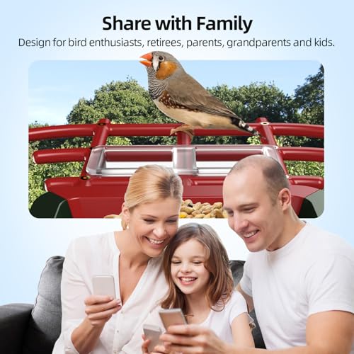 3K Smart Bird Feeder with Camera, 2.4GHz WiFi Solar Camera Feeder, AI Bird Species Identification & Real-Time App Alerts, Chew-Proof & Waterproof for Outdoors