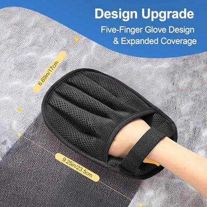 Salhap Pet Hair Removal Glove for Cats & Dogs, Upgraded Five-Finger Electrostatic Pet Hair Glove, Reusable Magic Brush Pet Hair Remover Tool for Laundry, Couch, Carpet, Car Seat