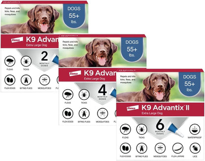 K9 Advantix II XL Dog Vet-Recommended Flea, Tick & Mosquito Treatment & Prevention | Dogs over 55 Lbs. | 12-Mo Supply