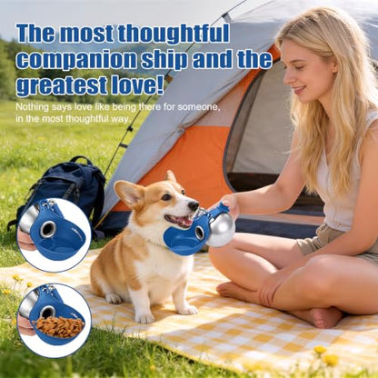 AOFANPET Portable Dog Water Bottle 10oz Stainless Steel Travel Bowl