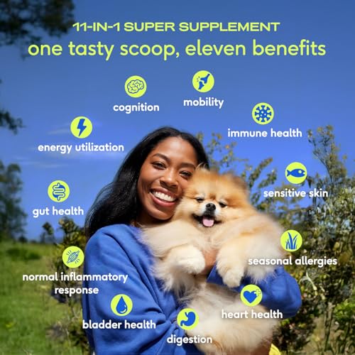Native Pet The Daily Dog Vitamins & Supplements - 11-in-1 Multivitamin Powder for Dogs - Supports Whole Body Health, Digestion, Mobility & Immunity with Collagen, Glucosamine & Probiotics –120 Scoops