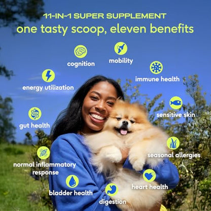 Native Pet The Daily Dog Vitamins & Supplements - 11-in-1 Multivitamin Powder for Dogs - Supports Whole Body Health, Digestion, Mobility & Immunity with Collagen, Glucosamine & Probiotics –120 Scoops