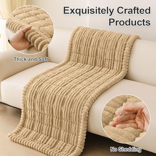 hyha Couch Cover for Dogs, Washable Non Slip Plush Flannel Sofa Protector | Thick Flannel, Non Slip Backing, Pet Hair & Scratch Protection, Fits Loveseat Sofa (27.6" x 59")