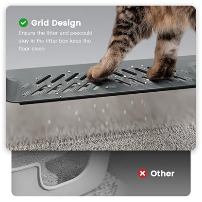 XXXL Stainless Steel Cat Litter Box with High Sides, 28" L x 20" W x 14" H Extra Large Litter Box for Big Cats and Multiple Cats, Enclosure Cat Litter Pan with Anti-Urine Leakage, Easy Clean