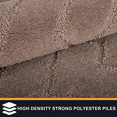 PURRUGS Dirt Trapping Door Mat 20" x 31.5", Non-Slip Machine Washable Entry Rug, Dog Doormat, Indoor Front Door Mat, Super Absorbent Entryway Rug for Muddy Shoes & Paws, Grayish Brown