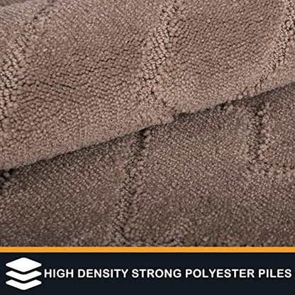 PURRUGS Dirt Trapping Door Mat 20" x 31.5", Non-Slip Machine Washable Entry Rug, Dog Doormat, Indoor Front Door Mat, Super Absorbent Entryway Rug for Muddy Shoes & Paws, Grayish Brown