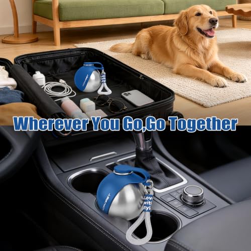 AOFANPET Portable Dog Water Bottle 10oz Stainless Steel Travel Bowl