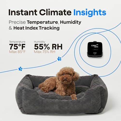 Waggle 4G Pet Temperature Monitor – No Wi-Fi Needed, Real-Time App/SMS/Email Alerts - RV, Car & Home Safety Device with Power-Outage Notifications, Rechargeable Battery – Subscription Required