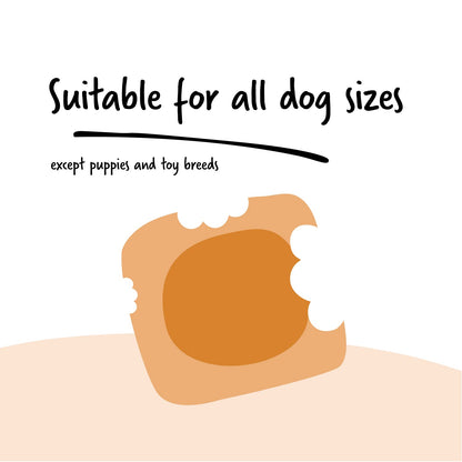 Ultra Chewy Peanut Butter Double Treat Bones: Long-Lasting Dog Treats Made in USA for Large and Small Breeds, Highly Digestible, Ideal for Aggressive Chewers (12 Count)