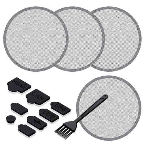 GRAUGEAR PS5 Dust Cover Kit, Cooling Fan Dust Filter & Silicone Port Plugs Set, High-Density Breathable Mesh, Dust Protection, Air Intake, Compatible with PS5 Pro, PS5 Slim, PS5 Disc & Digital