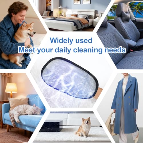Salhap Pet Hair Removal Glove for Cats & Dogs, Upgraded Five-Finger Electrostatic Pet Hair Glove, Reusable Magic Brush Pet Hair Remover Tool for Laundry, Couch, Carpet, Car Seat