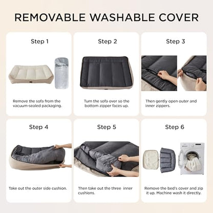 Bedsure SupportMax™ Orthopedic Dog Beds Large Sized Dog - Extra Thick Supportive Large Dogs Bed with Waterproof Washable Cover, L Plus Comfort Pet Sofa with Soft Sherpa and Nonskid Bottom, Grey, 38"