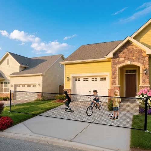 Driveway Safety Net for Kids 20FT x 40Inch Guard Barrier Net Fence for Yard
