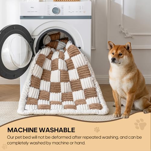 Npetrsnug Couch Cover for Dogs Washable, Soft Flannel Dog Couch Cover Protector, Non Slip Pet Couch Covers for Sofa, Couch Protector for Dogs Large Medium Small Size (Brown, 27.56 x 70.9 inch)