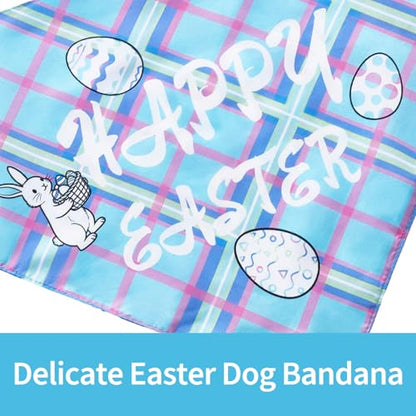 Avxdbr Easter Dog Bunny Costumes Easter Bunny Dog Headband Bandana Outfits for Small Medium Dogs