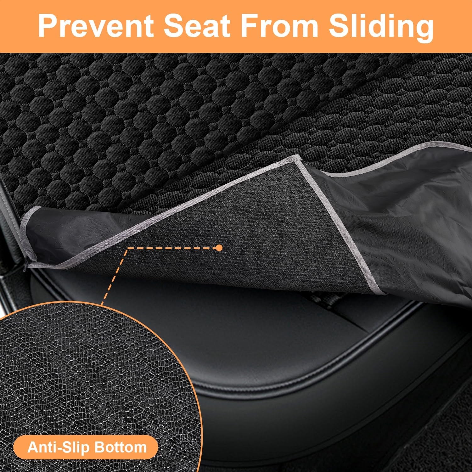 Mancro Dog Car Seat Cover for Back Seat, Waterproof Car Seat Protector for Dogs with Side Flaps, Scratchproof Dog Backseat Cover, Durable Nonslip Dog Hammock for Sedans, Trucks, Suvs, Standard