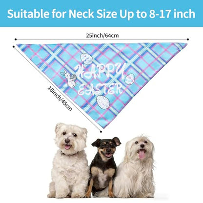 Avxdbr Easter Dog Bunny Costumes Easter Bunny Dog Headband Bandana Outfits for Small Medium Dogs