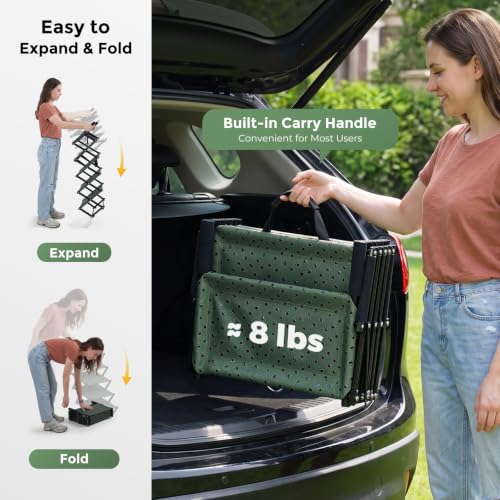 4‑Step Dog Stairs for Car Trunk, 17" Wide Foldable Lightweight Pet Stairs