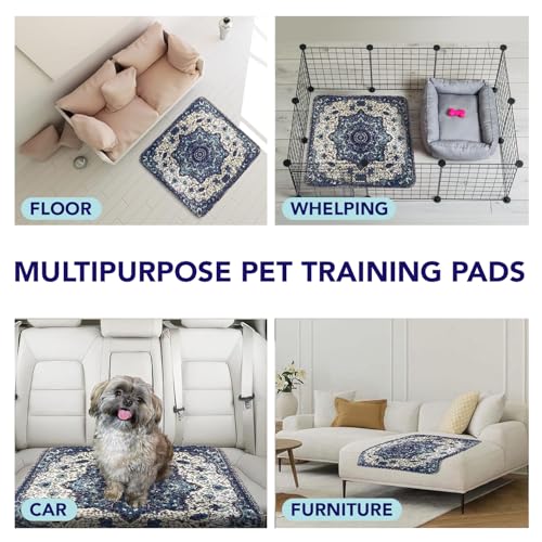 PUPIBOO Washable Pee Pads for Dogs and Cats - Super Absorbent Reusable Puppy Training Pads - 100% Waterproof, Leak-Proof & Non-Slip Whelping Pads for Pet Housebreaking