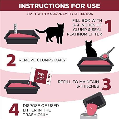 ARM & HAMMER Clump & Seal Platinum Cat Litter, Improved Packaging, 34 lbs
