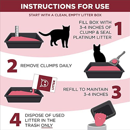 ARM & HAMMER Clump & Seal Platinum Cat Litter, Improved Packaging, 34 lbs