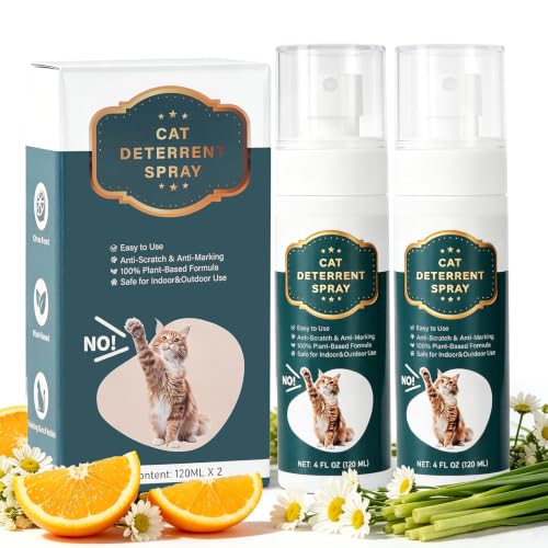Cat Deterrent & Repellent Spray Anti-Scratch Training Aid, 4OZ 2 Pack