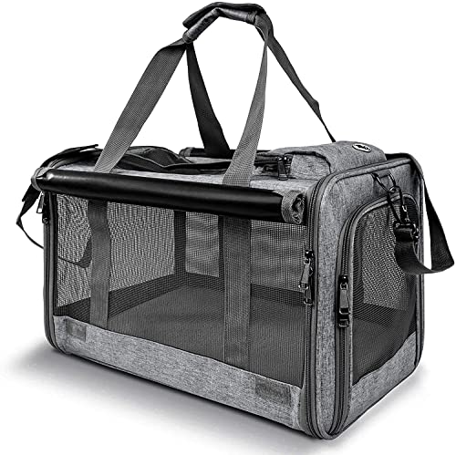 GAPZER Pet Carrier for Large Cats up to 20lbs Soft-Sided Privacy Protection