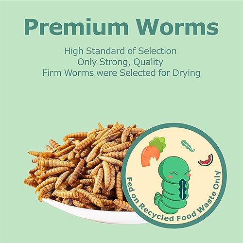 WORMSKING 10LB Dried Black Soldier Fly Larvae, More Calcium Than Dried Mealworms, High Protein Chicken Feed, Poultry Treat