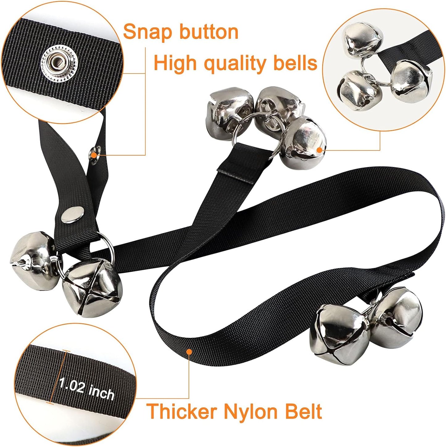 2 Packs of Dog Doorbells, Training Adjustable Dog Bells, a Convenient Way to Train Your Puppy-7 Oversized 1.4 Doorbells