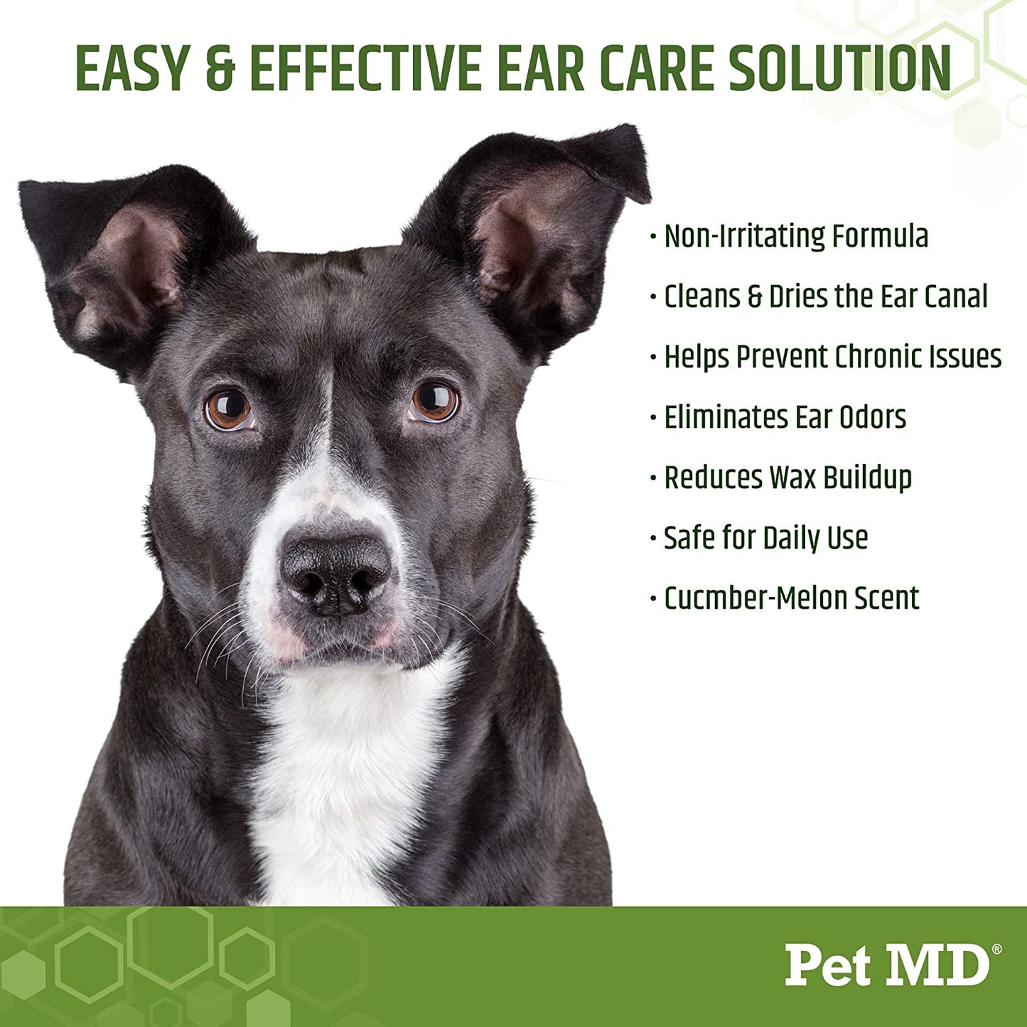 Pet MD - Dog Ear Cleaner Wipes - Otic Cleanser for Dogs to Stop Ear Itching, and Infections with Aloe and Eucalyptus - 100 Count