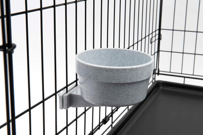 Lixit Quick Lock Removable Dog Kennel Bowls for Wire and Soft Sided Crates (40Oz Wire Crate, Granite)