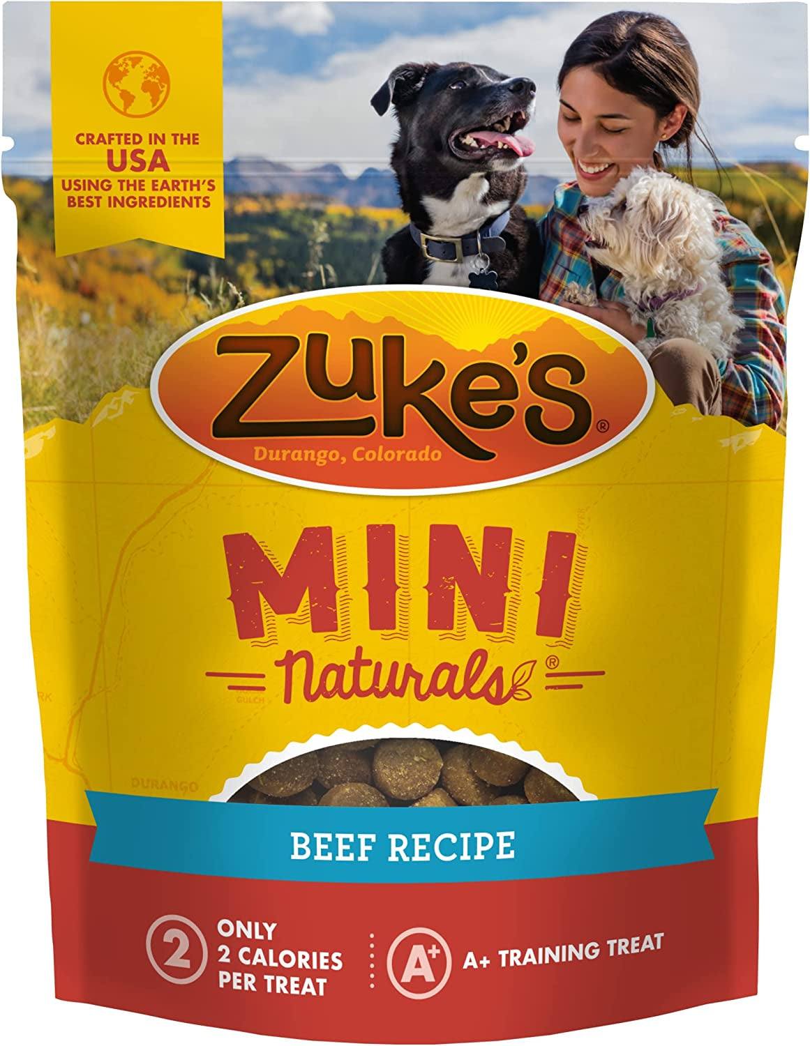 Zuke’S Mini Naturals Soft and Chewy Dog Treats for Training Pouch, Natural Treat Bites with Beef Recipe - 6.0 OZ Pouch