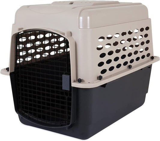 Petmate Vari Dog Kennel 32", Taupe & Black, Portable Dog Crate for Pets 30-50Lbs, Made in USA