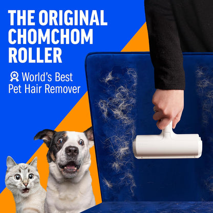 Chom Chom Roller Pet Hair Remover - Chomchom Reusable Cat and Dog Lint Rollers for Furniture, Couch, Car, and Clothes - Limited Cat Edition﻿