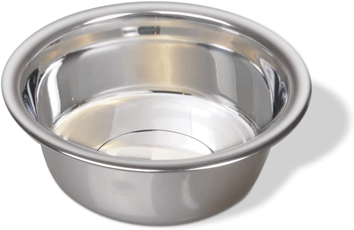 Van Ness Pets Small Lightweight Stainless Steel Dog Bowl, 16 OZ Food and Water Dish, Natural