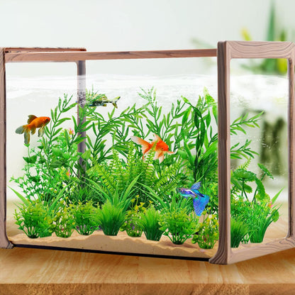 Fish Tank Accessories Aquarium Decorations Green Plants, 25pcs Green Fish Tank Decorations Plant, Fish Tank Decor, Aquarium Decor Plastic Plants