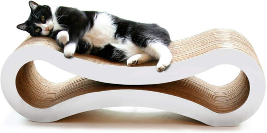 Petfusion Ultimate Cat Scratcher Lounge, Reversible Infinity Style in Multiple Colors, Made from Recycled Corrugated Cardboard, Durable & Long Lasting