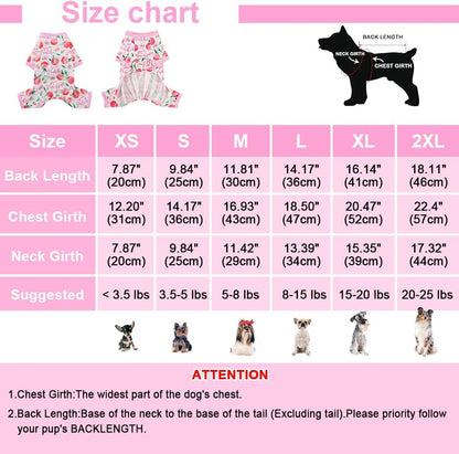 Yikeyo Dog Pajamas XL, Cotton Stretchable Pet Dog Pajamas Jammies Puppy Outfits for Double Extra Dogs Female Male, Spring Summer Doggie Pjs Doggy Pajamas for 2XL Dogs (Peach Pink, 2XL)